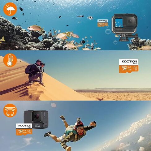 KOOTION بطاقة ذاكرة Micro SD سعة 64 جيجابايت مكونة من 3 حزم، بطاقة ذاكرة microSDXC عالية السرعة U3، بطاقة ذاكرة فلاش A1، V30 TF لتسجيل فيديو بدقة 4K in Kuwait