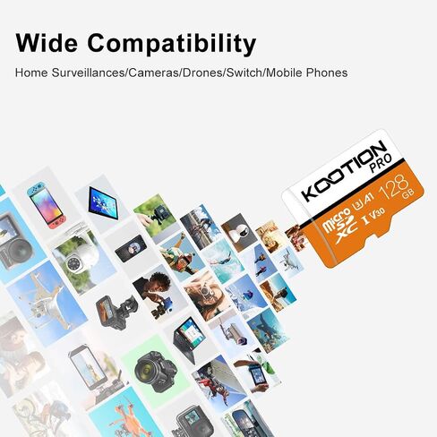 KOOTION بطاقة ذاكرة Micro SD سعة 64 جيجابايت مكونة من 3 حزم، بطاقة ذاكرة microSDXC عالية السرعة U3، بطاقة ذاكرة فلاش A1، V30 TF لتسجيل فيديو بدقة 4K in Kuwait