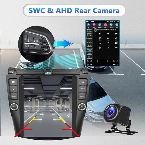 لهوندا أكورد 2004 2005 2006 2007 ستيريو سيارة أندرويد مع Carplay لاسلكي Android Auto، شاشة لمس 9.7 بوصة بلوتوث راديو السيارة GPS ملاحة واي فاي HiFi Audio FM SWC USB + كاميرا احتياطية عالية الدقة in Saudi Arabia