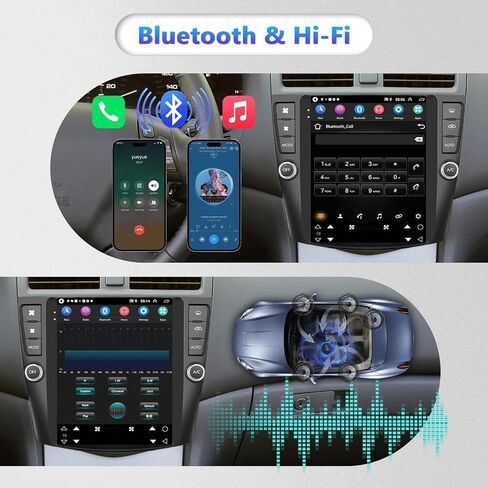لهوندا أكورد 2004 2005 2006 2007 ستيريو سيارة أندرويد مع Carplay لاسلكي Android Auto، شاشة لمس 9.7 بوصة بلوتوث راديو السيارة GPS ملاحة واي فاي HiFi Audio FM SWC USB + كاميرا احتياطية عالية الدقة in Saudi Arabia