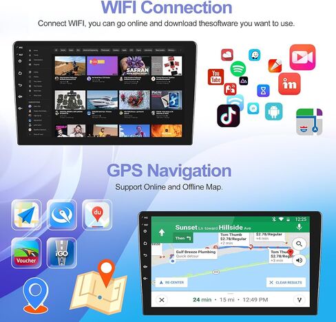 لسيارة Hyundai Elantra 2011-2013 Android 13 ستيريو مع Apple Carplay Android Auto، راديو سيارة بشاشة لمس 9 بوصة مع نظام ملاحة GPS واي فاي بلوتوث FM/RDS Hi-Fi SWC Daul USB AHD كاميرا احتياطية in Saudi Arabia