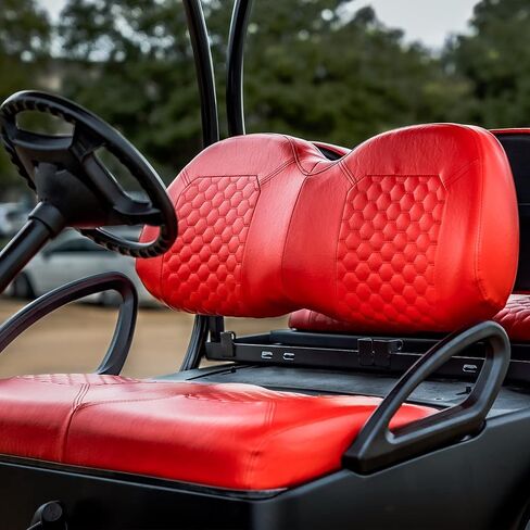 أغطية المقاعد الأمامية لعربة الجولف من MODZ SKINZ - تناسب موديلات Yamaha G29 Drive and Drive 2 - اللون = حجر مقاوم للطقس - النمط = HEX in Saudi Arabia