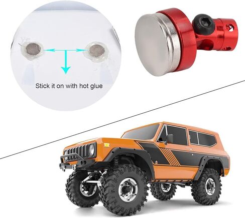 HERCHR 4Pcs RC Magnetic Body Post, Alloy Magnetic Body Post Mount, RC Car Magnetic Shell Post Body for 1/8 1/10 Remote Control Vehicle Invisible Body Shell Mount for SCX10 RC Car 4 Pack(Orange) in Saudi Arabia