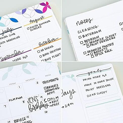 Erin Condren مخطط حياة ناعم مقاس 8 × 10 بوصة لمدة 12 شهرًا - غلاف دوائر منتصف القرن + صفحات داخلية لدوائر منتصف القرن. جدول أعمال أفقي أسبوعي وشهري غير مؤرخ in Kuwait