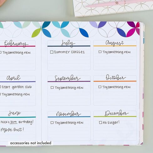 Erin Condren مخطط حياة ناعم مقاس 8 × 10 بوصة لمدة 12 شهرًا - غلاف دوائر منتصف القرن + صفحات داخلية لدوائر منتصف القرن. جدول أعمال أفقي أسبوعي وشهري غير مؤرخ in Kuwait