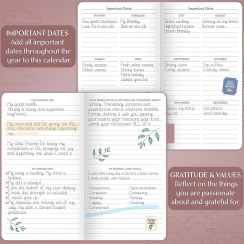 Legend Planner Pocket – Small Undated Monthly & Weekly Goal Journal and Calendar for Productivity, Mini Life Organizer Planner Perfect for Purse, Size: 3.5" x 6.2" Hardcover – Rose Gold in Kuwait