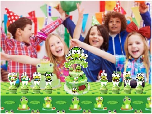 25Pcs Frog of Keroppi Cupcake Toppers and Cake Toppers for Kids Birthday Cake Decorations Party Supplies. in Saudi Arabia