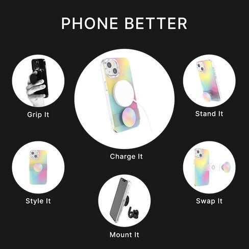 PopSockets: iPhone 13 Case with Phone Grip and Slide, Phone Case for iPhone 13 - Black in Saudi Arabia