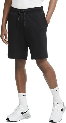 شورت Nike Tech Fleece للرجال (as1، Alpha، xx_l، عادي، طويل القامة، أسود) in Saudi Arabia
