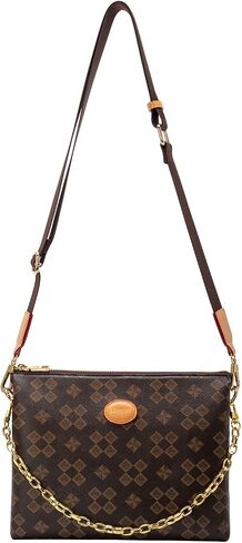 Crossbody Bags for Women Men - Leather Crossbody Purses with Print Pattern, Delicate Chain Strap Shoulder Bag for Women in Saudi Arabia