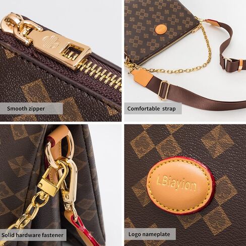 Crossbody Bags for Women Men - Leather Crossbody Purses with Print Pattern, Delicate Chain Strap Shoulder Bag for Women in Saudi Arabia