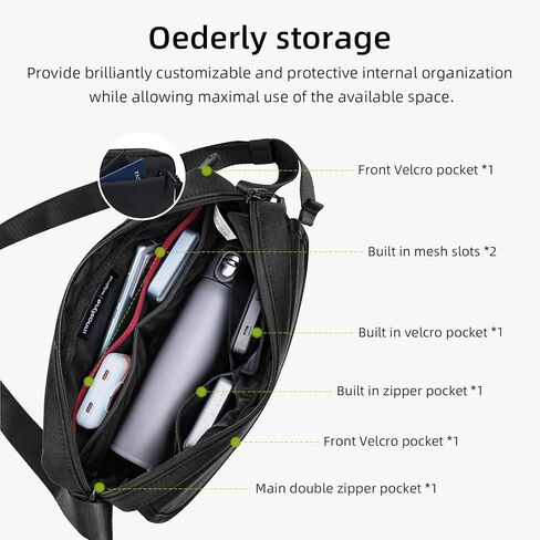 حقيبة كروس للنساء والرجال حقيبة كتف بحمالة كتف للسفر خفيفة الوزن ومقاومة للماء مع حزام قابل للتعديل للحمل اليومي حقيبة كاجوال للعمل غير الرسمي وصالة الألعاب الرياضية in Kuwait