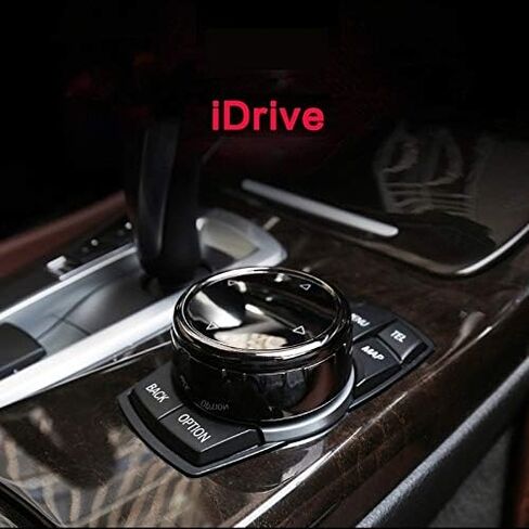 Multi Media Knob Cover,Car Interior Big Multimedia Buttons Cover Molding Trim for BMW F10 F20 F30 for iDrive(Ceramic Black) in Saudi Arabia