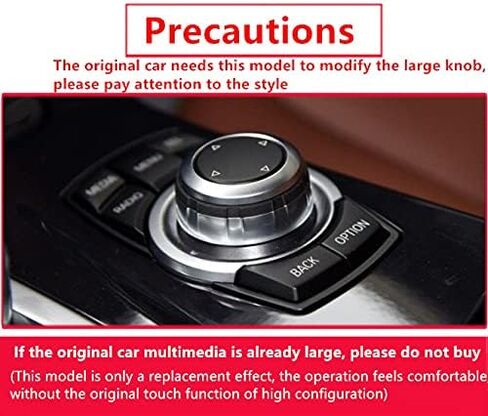 Multi Media Knob Cover,Car Interior Big Multimedia Buttons Cover Molding Trim for BMW F10 F20 F30 for iDrive(Ceramic Black) in Saudi Arabia
