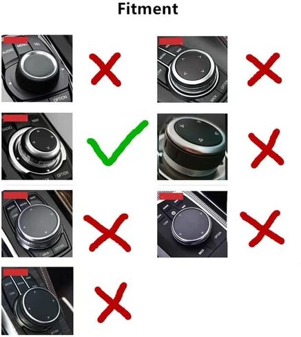 Multi Media Knob Cover,Car Interior Big Multimedia Buttons Cover Molding Trim for BMW F10 F20 F30 for iDrive(Ceramic Black) in Saudi Arabia