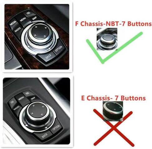 Multi Media Knob Cover,Car Interior Big Multimedia Buttons Cover Molding Trim for BMW F10 F20 F30 for iDrive(Ceramic Black) in Saudi Arabia