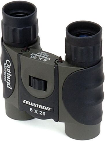 منظار سيليسترون أوتلاند 8X25 مدمج مقاوم للماء مع طلاء مطاطي وقبضة مريحة in Kuwait