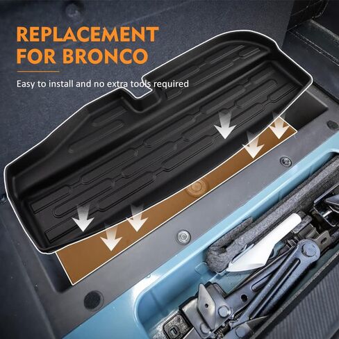 لفورد برونكو الجذع السفلي تخزين حصيرة للماء البضائع الحصير الجذع أقل تخزين حامي متوافق مع فورد برونكو 2/4 باب 2021 2022 2023 in Kuwait