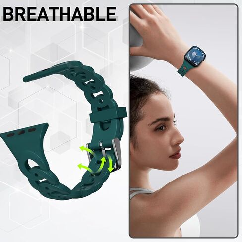 Suoman 6-Pack Silicone Band for Apple Watch Band 49mm 45mm 44mm 42mm 38mm 41mm 40mm,Adjustable Soft Silicone Replacement Strap Band for iWatch Ultra 2/Ultra/Series 9/8/7/6/5/4/SE/SE 2 With Women Men in Saudi Arabia