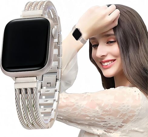Metal Watch Band for Women,Sport Smartwatch Bands Compatible with Apple Watch Series 1/2/3/4/5/6/7/8/SE/Ultra for Bands 38mm 40mm 41mm in Saudi Arabia