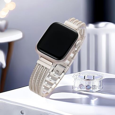 Metal Watch Band for Women,Sport Smartwatch Bands Compatible with Apple Watch Series 1/2/3/4/5/6/7/8/SE/Ultra for Bands 38mm 40mm 41mm in Saudi Arabia