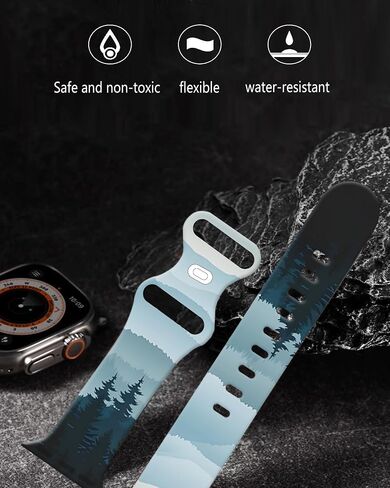 wumswuCompatible with iWatch Band 38mm 40mm 41mm 42mm 44mm 45mm 49mm for Women Girl, Cute Fadeless Replacement Strap for iWatch SE Series 9 8 7 6 5 4 3 2 1 Ultra in Saudi Arabia