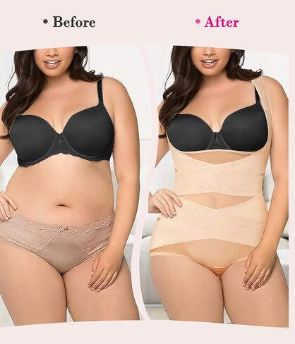 Nebility Thong Shapewear Bodysuit for Women Tummy Control Body Shaper Faja Seamless Waist Trainer Corset Stomach Girdles in Kuwait