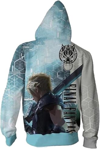 CHLOBLOM Cloud Strife Hoodie Sephiroth Sweatshirt Halloween Cosplay Costume 3D Print in Saudi Arabia