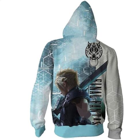 CHLOBLOM Cloud Strife Hoodie Sephiroth Sweatshirt Halloween Cosplay Costume 3D Print in Saudi Arabia