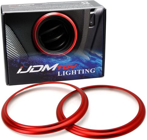 iJDMTOY 2pc Sports Blue Aluminum AC Vent/Opening Trim Decoration Cover Ring Compatible with 2013-2016 Scion FR-S, 2017-2021 Toyota 86, Compatible with 2013-2021 Subaru BRZ in Saudi Arabia