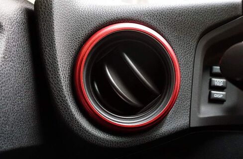 iJDMTOY 2pc Sports Blue Aluminum AC Vent/Opening Trim Decoration Cover Ring Compatible with 2013-2016 Scion FR-S, 2017-2021 Toyota 86, Compatible with 2013-2021 Subaru BRZ in Saudi Arabia