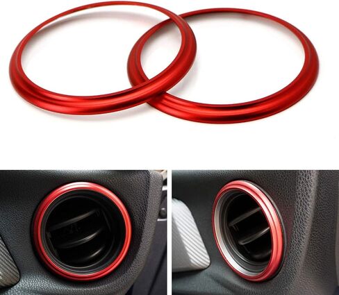 iJDMTOY 2pc Sports Blue Aluminum AC Vent/Opening Trim Decoration Cover Ring Compatible with 2013-2016 Scion FR-S, 2017-2021 Toyota 86, Compatible with 2013-2021 Subaru BRZ in Saudi Arabia