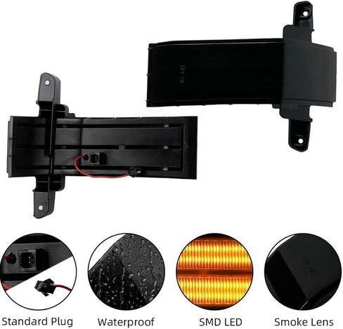 GXARTS LED Side Mirror Marker Light Smoked Lens Amber LED Mirror Turn Signal Light Sequential Switchback Lamp 23444105 23444106 Compatible with Chevy Silverado/GMC Sierra 1500 2500HD 3500HD 2014-2019 in Saudi Arabia