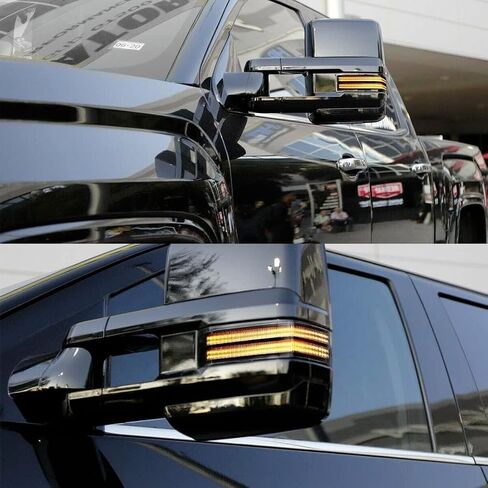 GXARTS LED Side Mirror Marker Light Smoked Lens Amber LED Mirror Turn Signal Light Sequential Switchback Lamp 23444105 23444106 Compatible with Chevy Silverado/GMC Sierra 1500 2500HD 3500HD 2014-2019 in Saudi Arabia