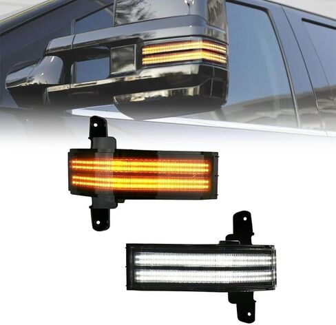 GXARTS LED Side Mirror Marker Light Smoked Lens Amber LED Mirror Turn Signal Light Sequential Switchback Lamp 23444105 23444106 Compatible with Chevy Silverado/GMC Sierra 1500 2500HD 3500HD 2014-2019 in Saudi Arabia