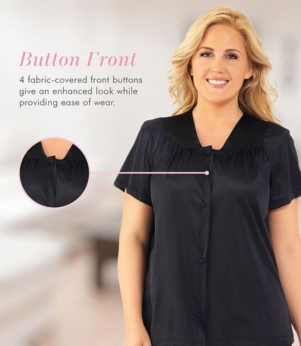 طقم بيجامة نسائي من التريكو المصنوع من النايلون بأكمام قصيرة موديل 90107 رائع in Kuwait