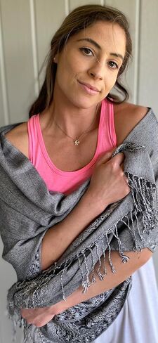 Achillea Elegant Reversible Paisley Border Pashmina Shawl Wrap Scarf in Kuwait