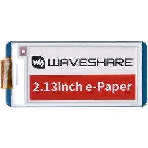 waveshare 2.13inch E-Ink Display HAT Compatible with Compatible with Raspberry Pi 4B/3B+/3B/2B/B+/A+/Zero/Zero W/WH/Zero 2W Series Boards 212x104 Resolution Three-Color SPI Interface