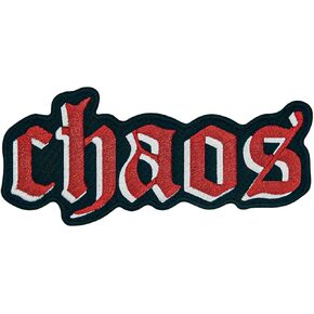 Chaos Patch Embroidered Biker Badge Applique Iron On Sew On Emblem