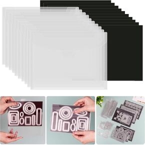 40 PCS Stamp and Die Storage Bag and Rubber Magnetic Sheets die Storage Set for Storage Die Cutting DIY Scrapbooking Cutting Dies Stencil Embossing Crafts Paper Card Craft Organizer Holder