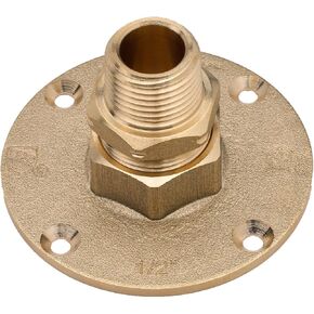 HomeFlex 11-464-005 1/2-Inch Brass Corrugated Stainless Steel Tubing x MIPT Termination Flange