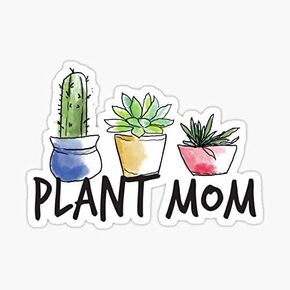 Plant Mom Sticker - Sticker Graphic - Auto, Wall, Laptop, Cell, Truck Sticker for Windows, Cars, Trucks