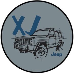 Jeep Cherokee XJ Premium Screen Printed 4" Round Vinyl Sticker Made in Detroit DSC Exclusive