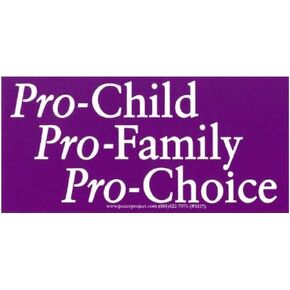 ملصق Peace Resource Project Pro Child Family Pro-Choice للنساء حقوق الإجهاض النسوي ملصق ممتص الصدمات للسيارة الكبيرة مقاس 7.75 × 3.25 بوصة