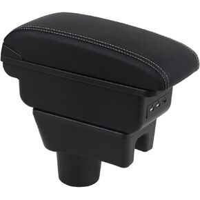 Car Armrest Box for Mitsubishi Mirage/Attrage 2014-2023 Center Console Storage Arm Rest Organizer Automotive Armrests (Black Line)