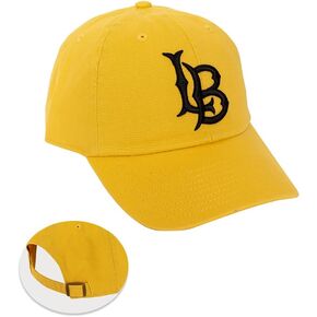 Desert Cactus Cal State Long Beach Baseball Hat University California Dirtbags LBSU CSULB Brimmed Embroirderd Cap Adjustable Cloth Strap Adult (Style B) Yellow