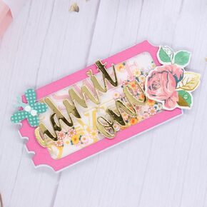 KSCRAFT Ticket Shaker Bag Topper Metal Cutting Dies Stencils for DIY Scrapbooking/Photo Album Decorative Embossing DIY Paper Cards