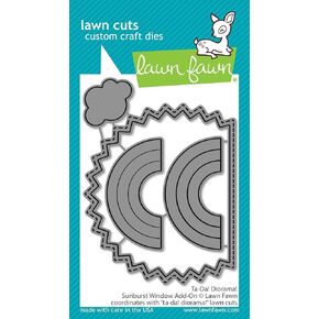 Lawn Fawn LF3435 Ta-Da! Diorama! Sunburst Window Add-On Dies