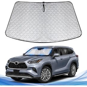 Windshield Sun Shade Compatible with 2016-2022 Lexus RX Thicken 6-Layer Foldable Car Windshield Cover Vehicle Sun Protector for Front Window Reflect UV Sun and Heat