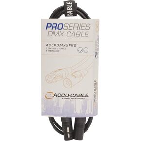 Accu Cable, PRO Series DMX Stage Light Cable, 3 Pin Connection AC3PDMX5PRO (5 FT)